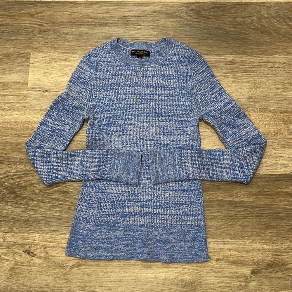 Banana Republic Stretch Cotton Blue Long Sleeve Shirt Women’s Small